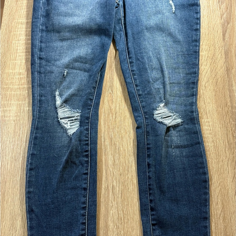 Lucky Brand Blue Skinny Distressed Jeans
